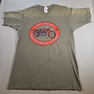 1997 Sturgis Motor Classic Rally T-Shirt Size L Fruit of the Loom USA Vintage